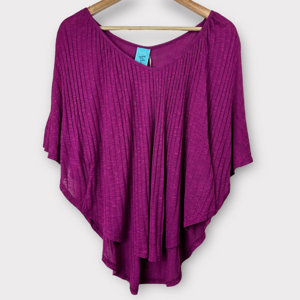 Nordstrom HIP Happening in the Present Blouse Dolman Sleeve Scoop Neck Pink M